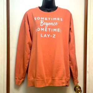 Women’s‎ large graphic, heavyweight crewneck sweater.